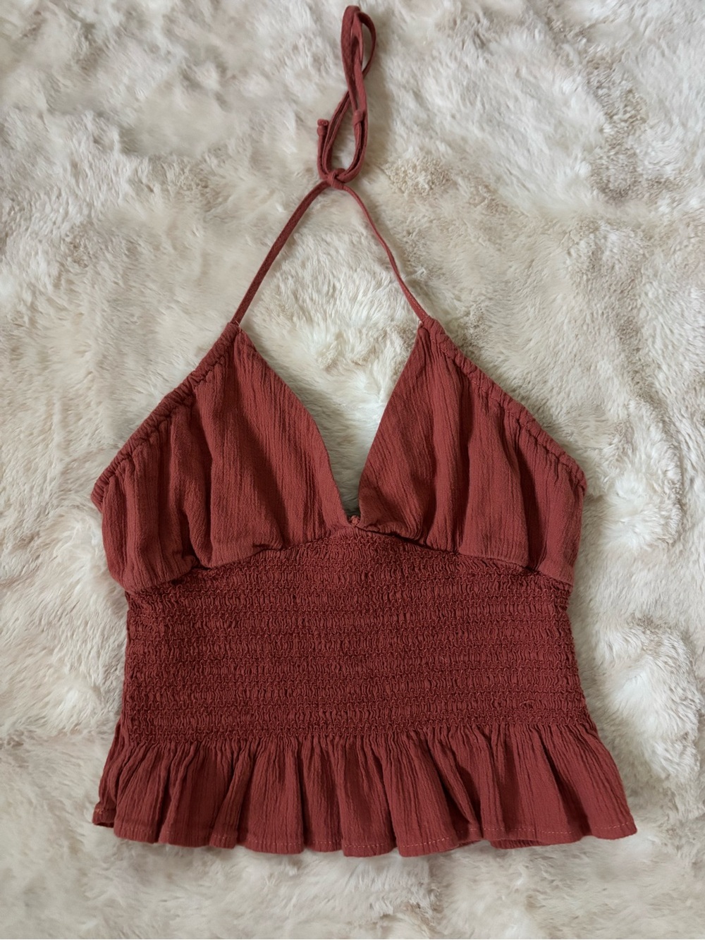 LA Hearts Halter Tie Up Boho Tank Top